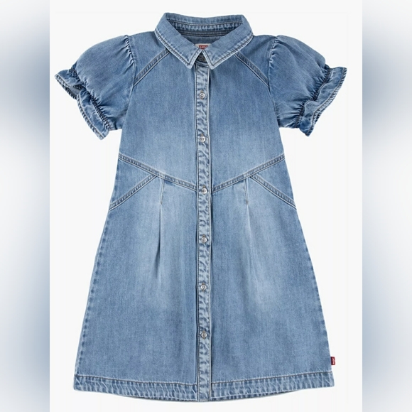 Girl's♦️Levi's Western Button Up Denim Dress. "Reach For The Stars"♦️ - Picture 1 of 7